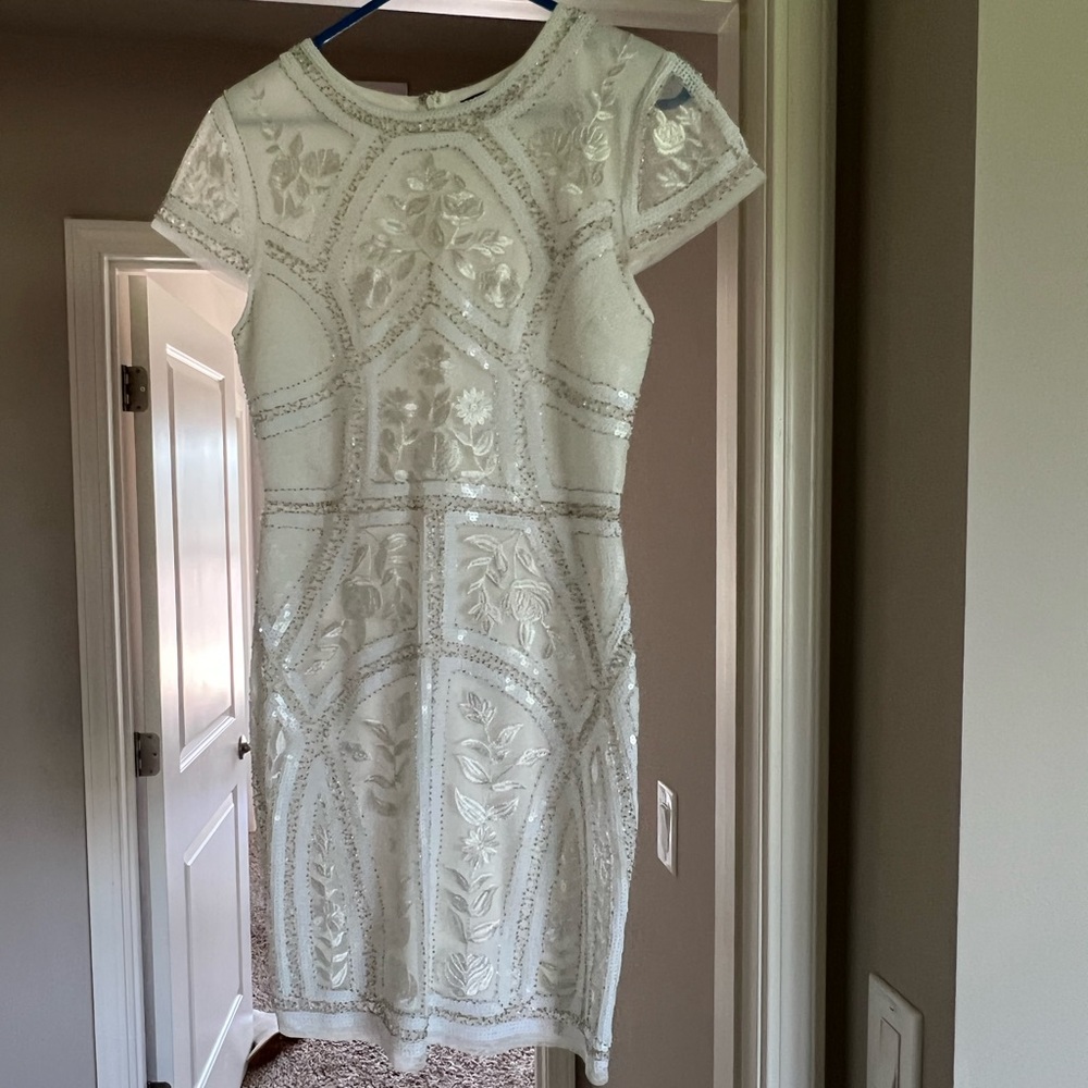 Lulus “Spread your shine, white sequin dress”